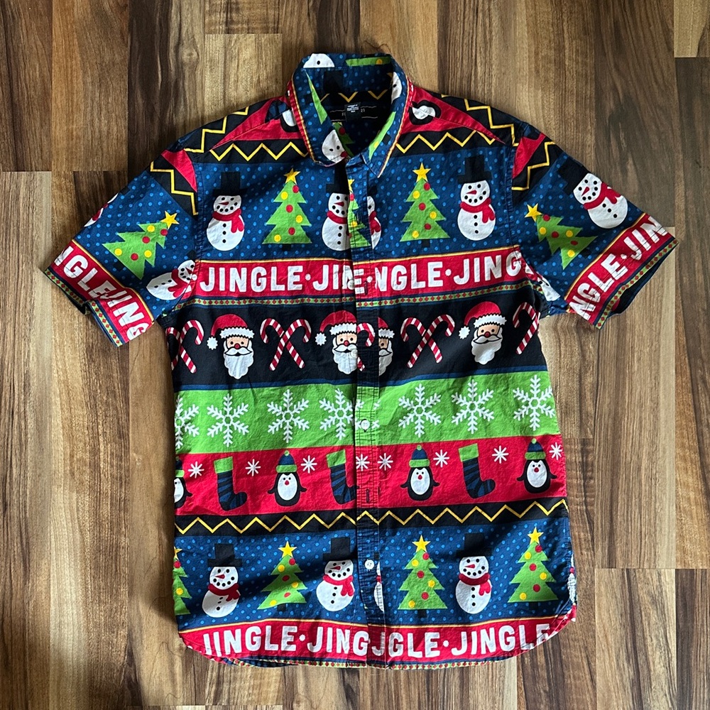 Festive Christmas Patterned Men's Shirt